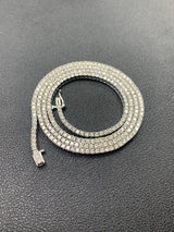10K Gold 10ctw Lab-Grown Diamond Tennis Necklace — view 2