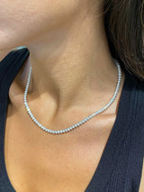 10K Gold 14ctw Lab-Grown Diamond Tennis Necklace — view 3