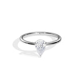 10K Gold 1ct Pear-Cut Lab-Grown Diamond Engagement Ring — view 1