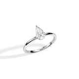 10K Gold 1ct Pear-Cut Lab-Grown Diamond Engagement Ring — view 2