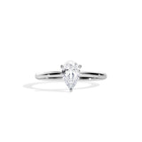 10K Gold 1ct Pear-Cut Lab-Grown Diamond Engagement Ring — view 3