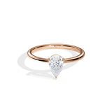 10K Gold 1ct Pear-Cut Lab-Grown Diamond Engagement Ring — view 5