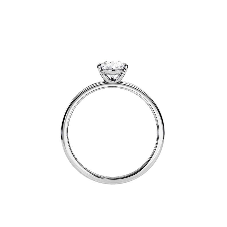 10K Gold 1ct Pear-Cut Lab-Grown Diamond Engagement Ring — view 6