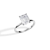10K Gold 2.5ct Emerald-Cut Lab-Grown Diamond Engagement Ring — view 2