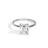 10K Gold 2.5ct Emerald-Cut Lab-Grown Diamond Engagement Ring — view 3