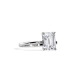 10K Gold 2.5ct Emerald-Cut Lab-Grown Diamond Engagement Ring — view 4