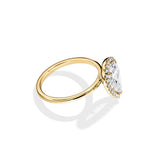14K Gold 2ct Pear-Cut Lab-Grown Diamond Halo Engagement Ring — view 4