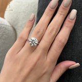 14K Gold 5ct Round Lab-Grown Diamond Solitaire Engagement Ring — view 2