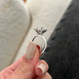 14K Gold 5ct Round Lab-Grown Diamond Solitaire Engagement Ring — view 3