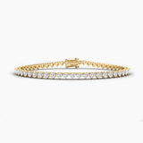 14K Gold Heart-Cut Lab-Grown Diamond Tennis Bracelet — view 1