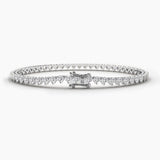 14K Gold Heart-Cut Lab-Grown Diamond Tennis Bracelet — view 5