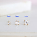 14K Gold Lab-Grown Diamond Stud Earrings — view 1