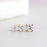 14K Gold Lab-Grown Diamond Stud Earrings — view 3