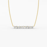 14K Gold Mixed-Shape Lab-Grown Diamond Necklace — view 1