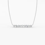 14K Gold Mixed-Shape Lab-Grown Diamond Necklace — view 2