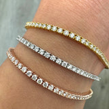 9K Gold 2ctw Lab-Grown Diamond Tennis Bracelet — view 2