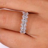 9K Gold Oval Lab-Grown Diamond Band — view 5