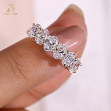 9K Gold Oval Lab-Grown Diamond Band — view 9