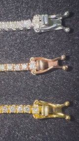 9K Gold 2ctw Lab-Grown Diamond Tennis Bracelet — video